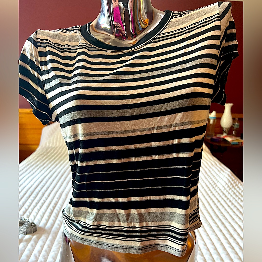 A’gaci Basic Striped Crop Tee
